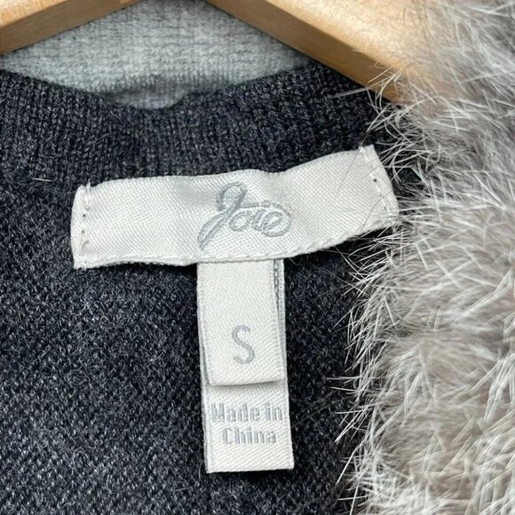 Joie Rabbit Fur Collar Sweater small - Picture 5 of 9